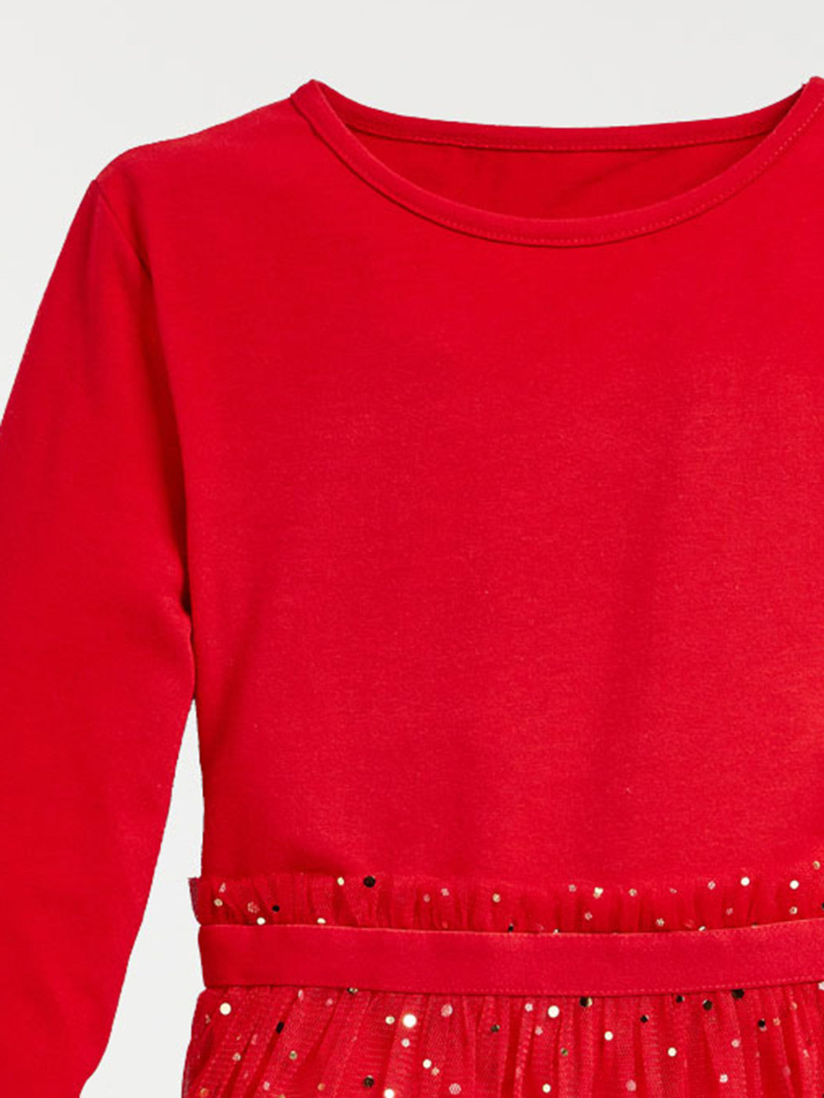 Robe rouge manches longues fille (3-12A)