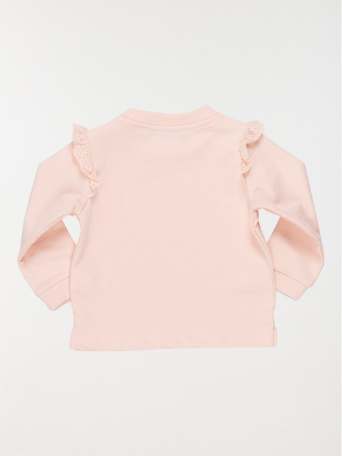 Sweat pink antic volants fille (3-36M) Sweat pink antic volants fille (3-36M)