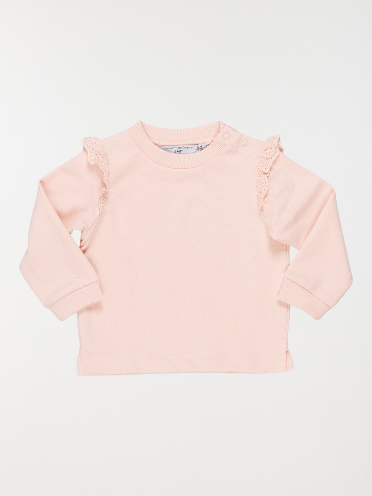 Sweat pink antic volants fille (3-36M)