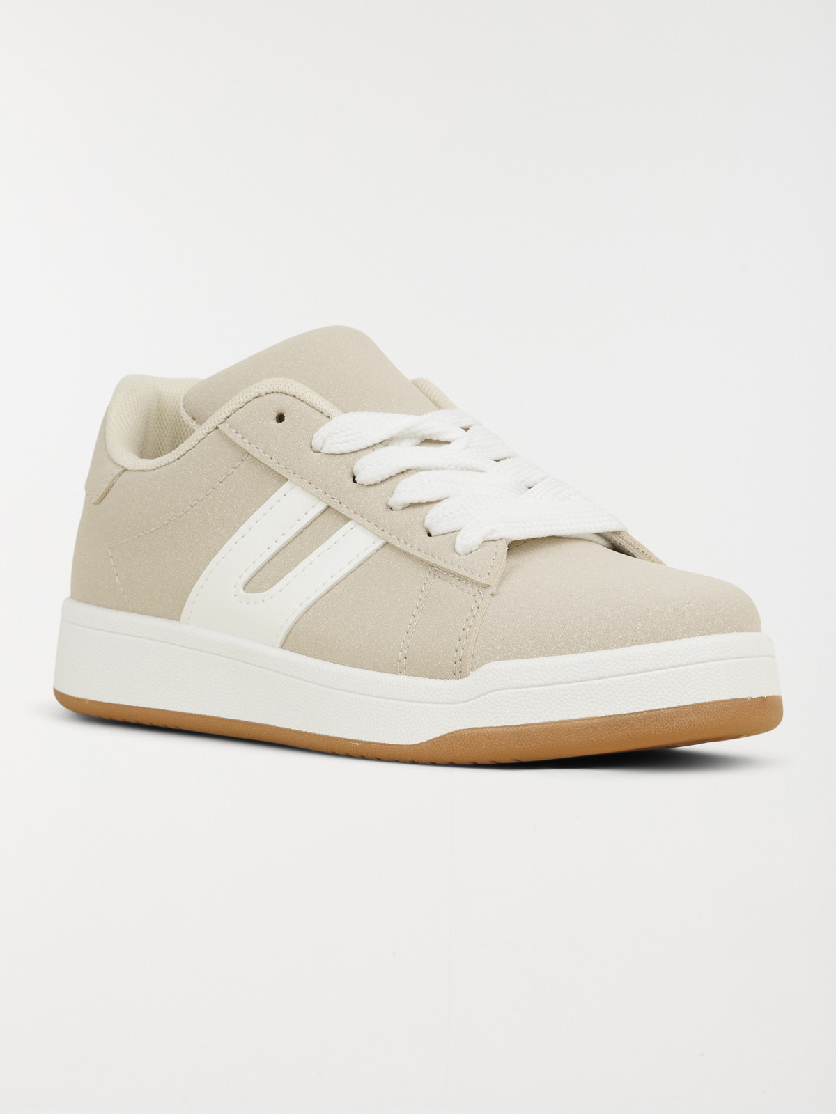 Baskets femme à lacet beige (36-41)
