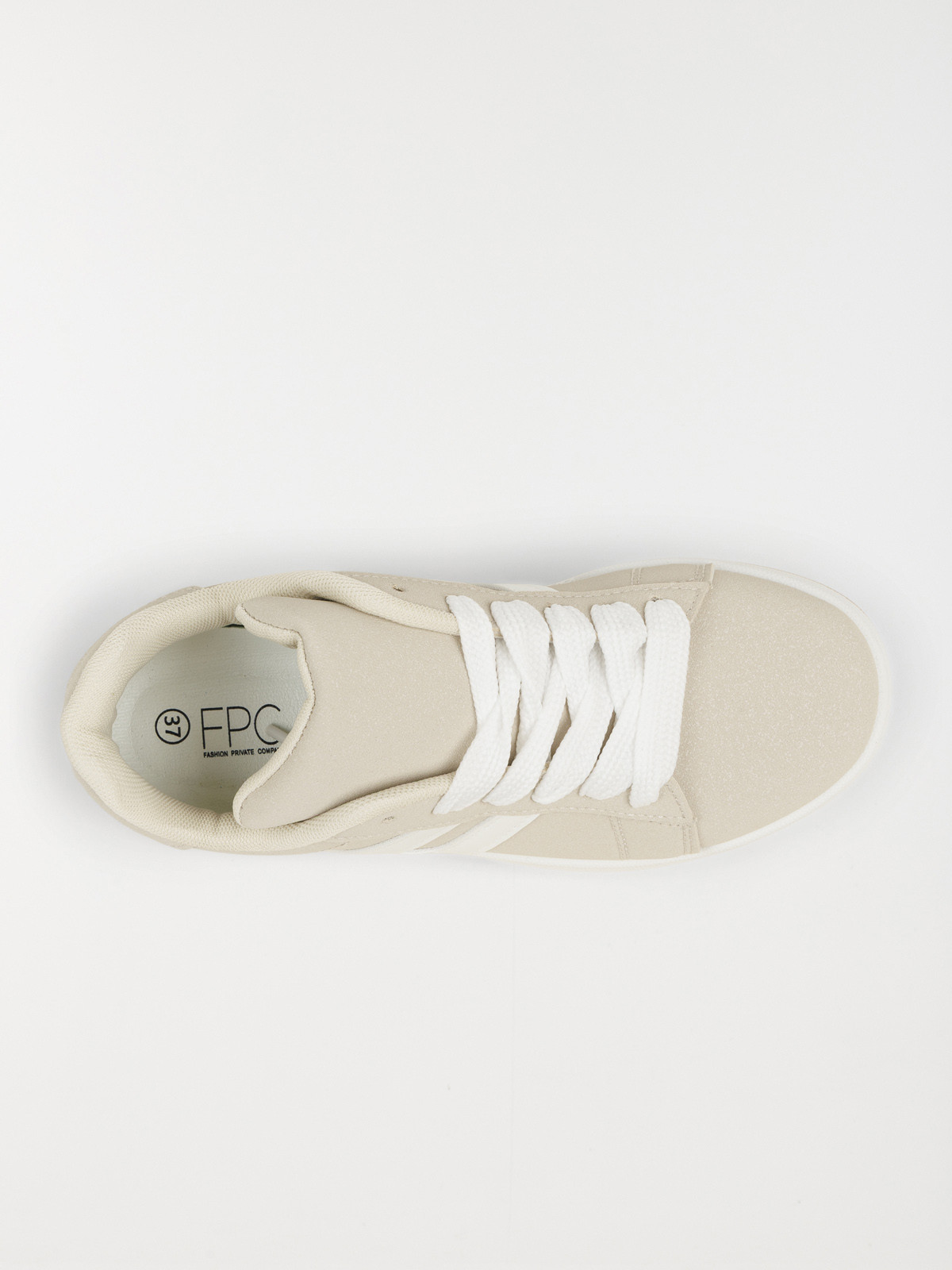Baskets femme à lacet beige (36-41)