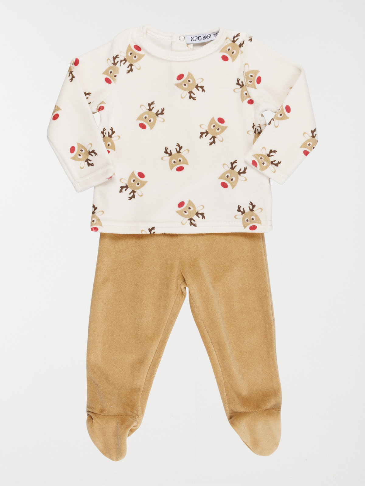 Pyjama tête de renne Noël garçon (3-36M) Pyjama tête de renne Noël garçon (3-36M)