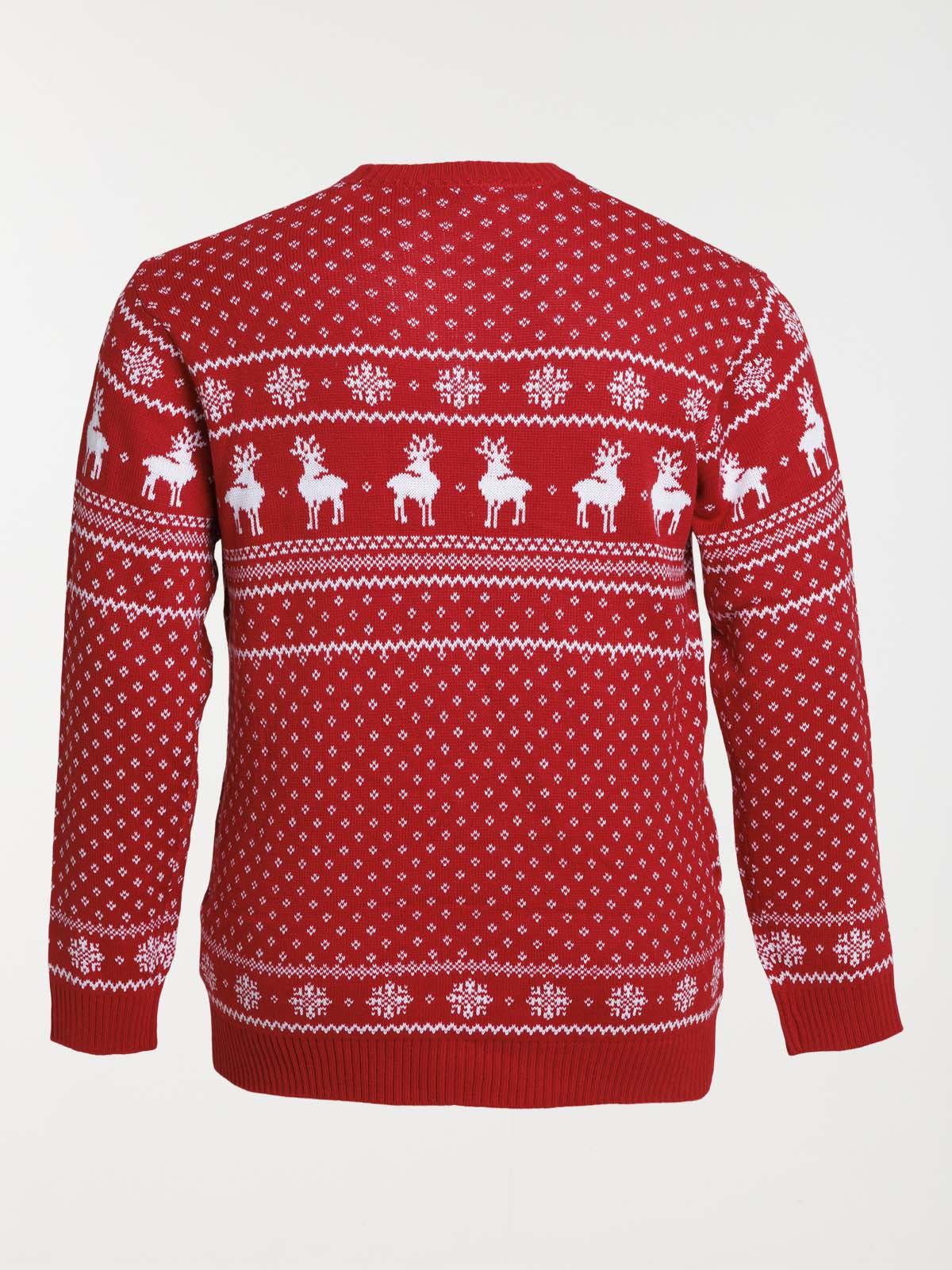 Pull de noël rouge grande taille homme
