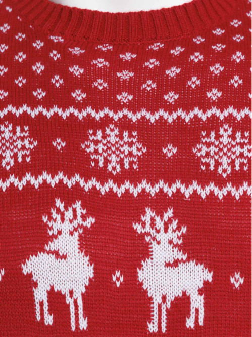 Pull de noël rouge grande...