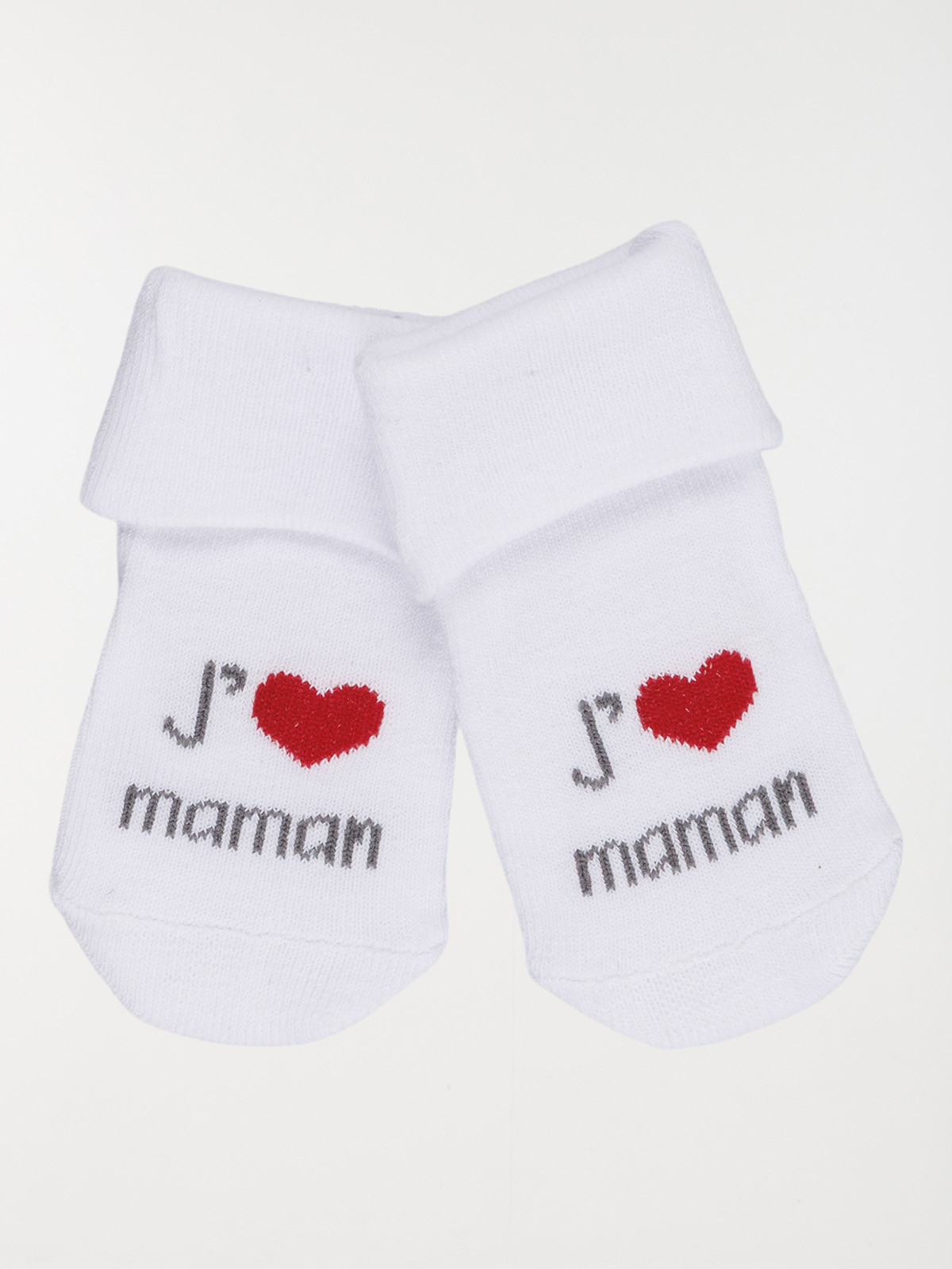 Chaussettes blanches message bébé