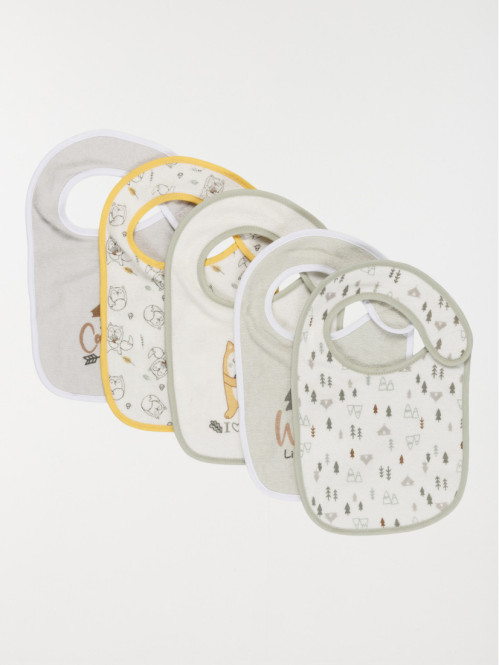 Lot de 5 bavoirs bébé 