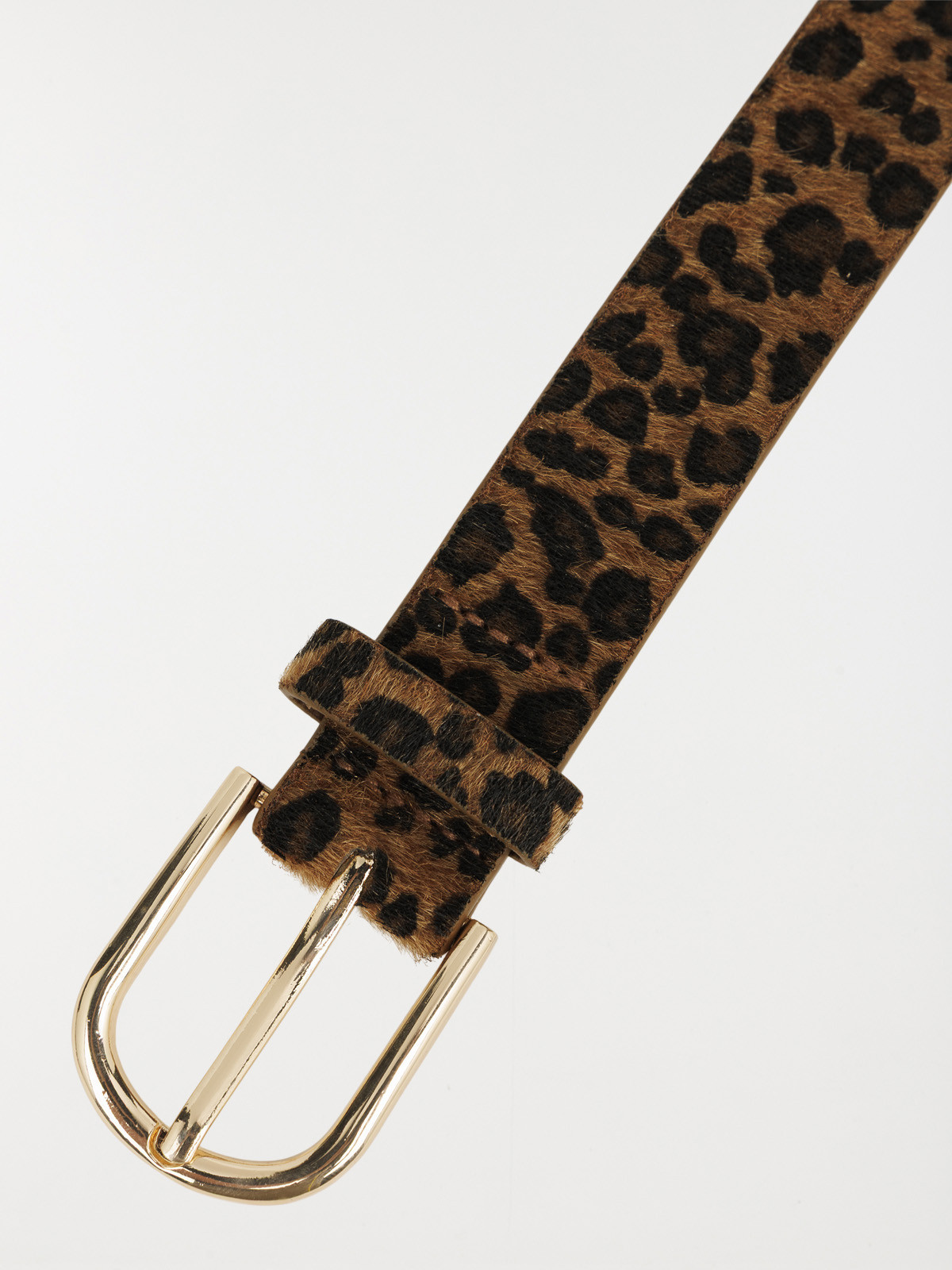 Ceinture léopard femme boucle dorée