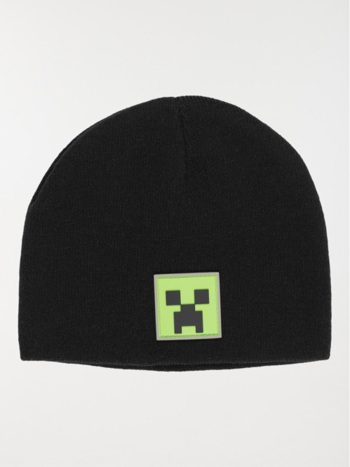 Bonnet Minecraft noir garçon