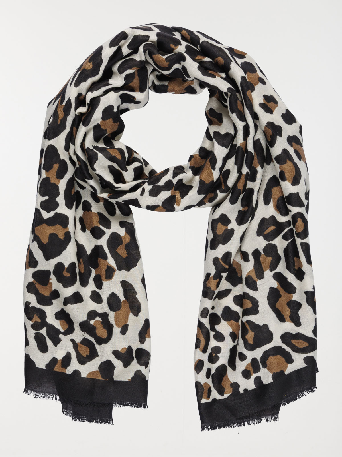 Foulard motif léopard femme
