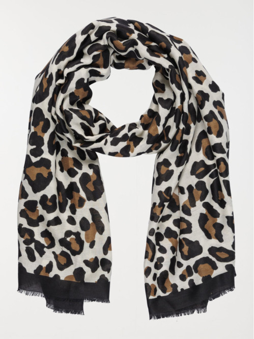 Foulard motif léopard femme