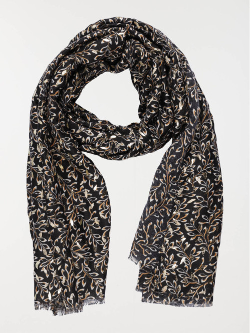  Foulard imprimé feuillage femme