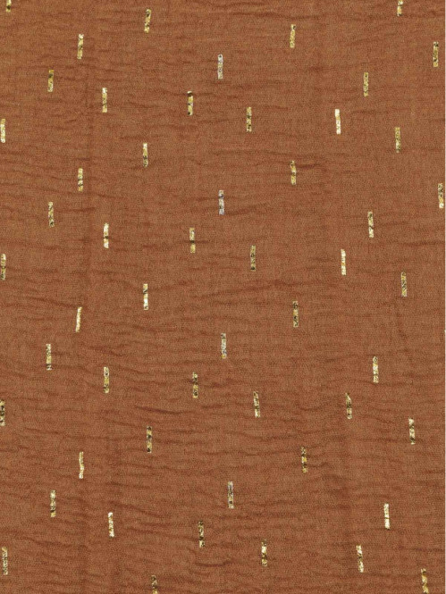 Foulard camel foncé motif...