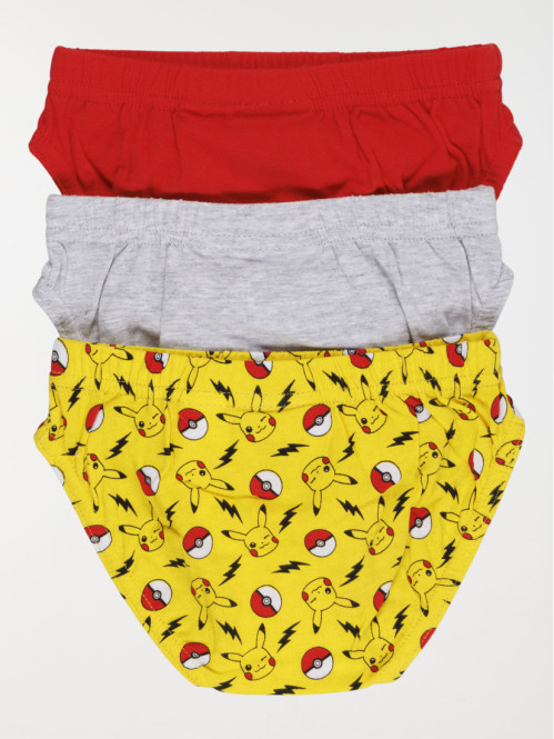 Lot de 3 slips Pokémon garçon