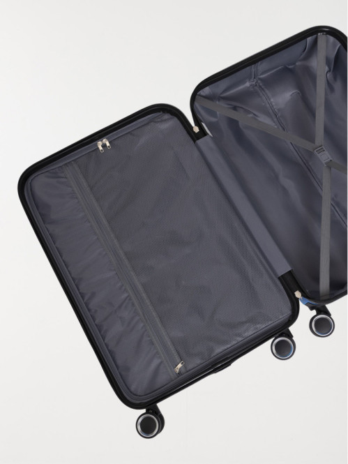 Valise rigide bleue à...