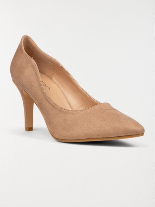 Escarpin nude suédine femme...