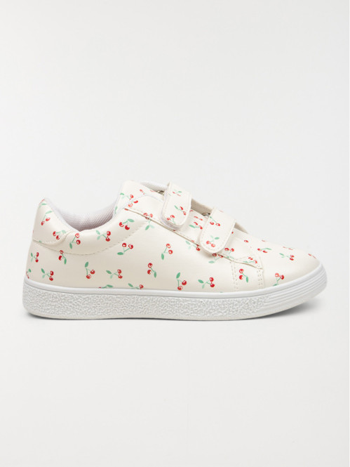 Baskets motifs cerises fille (31-35)
