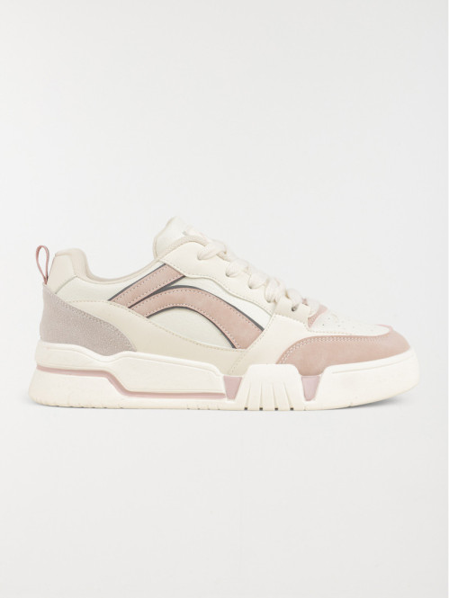 Baskets blanches et roses femme (36-41)