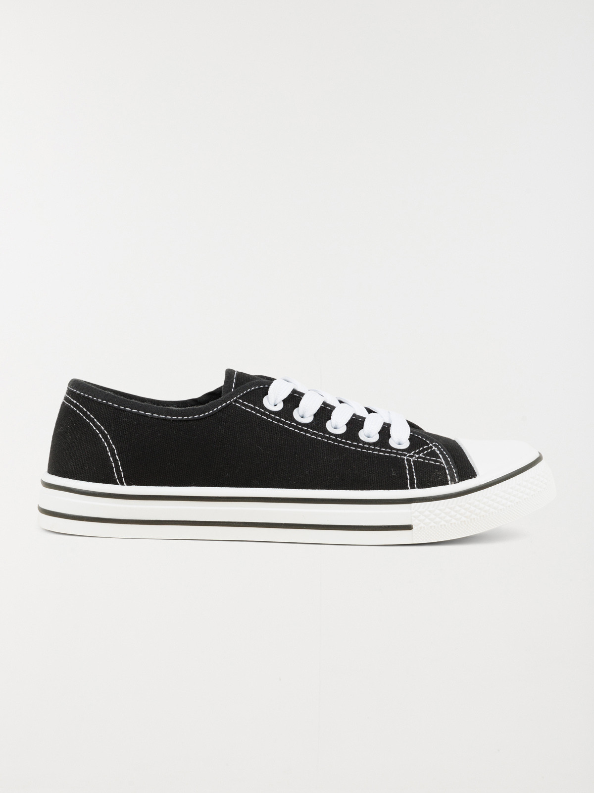 Tennis noires en toile femme (36-41)
