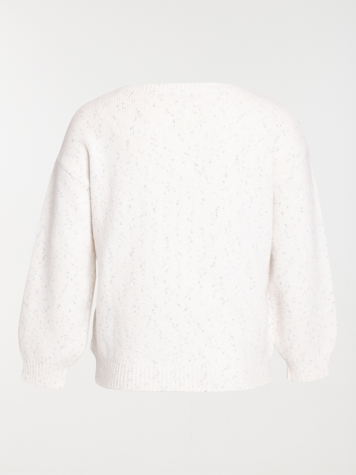 Pull écru col rond grande taille femme Pull écru col rond grande taille femme