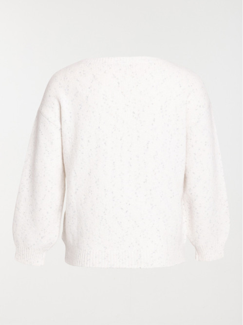 Pull écru col rond grande...
