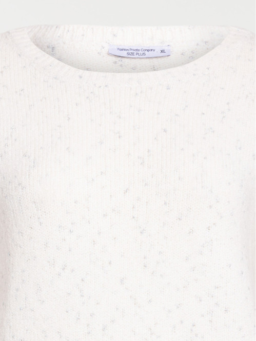 Pull écru col rond grande...