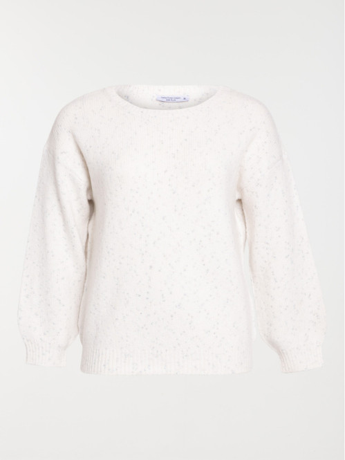 Pull écru col rond grande...