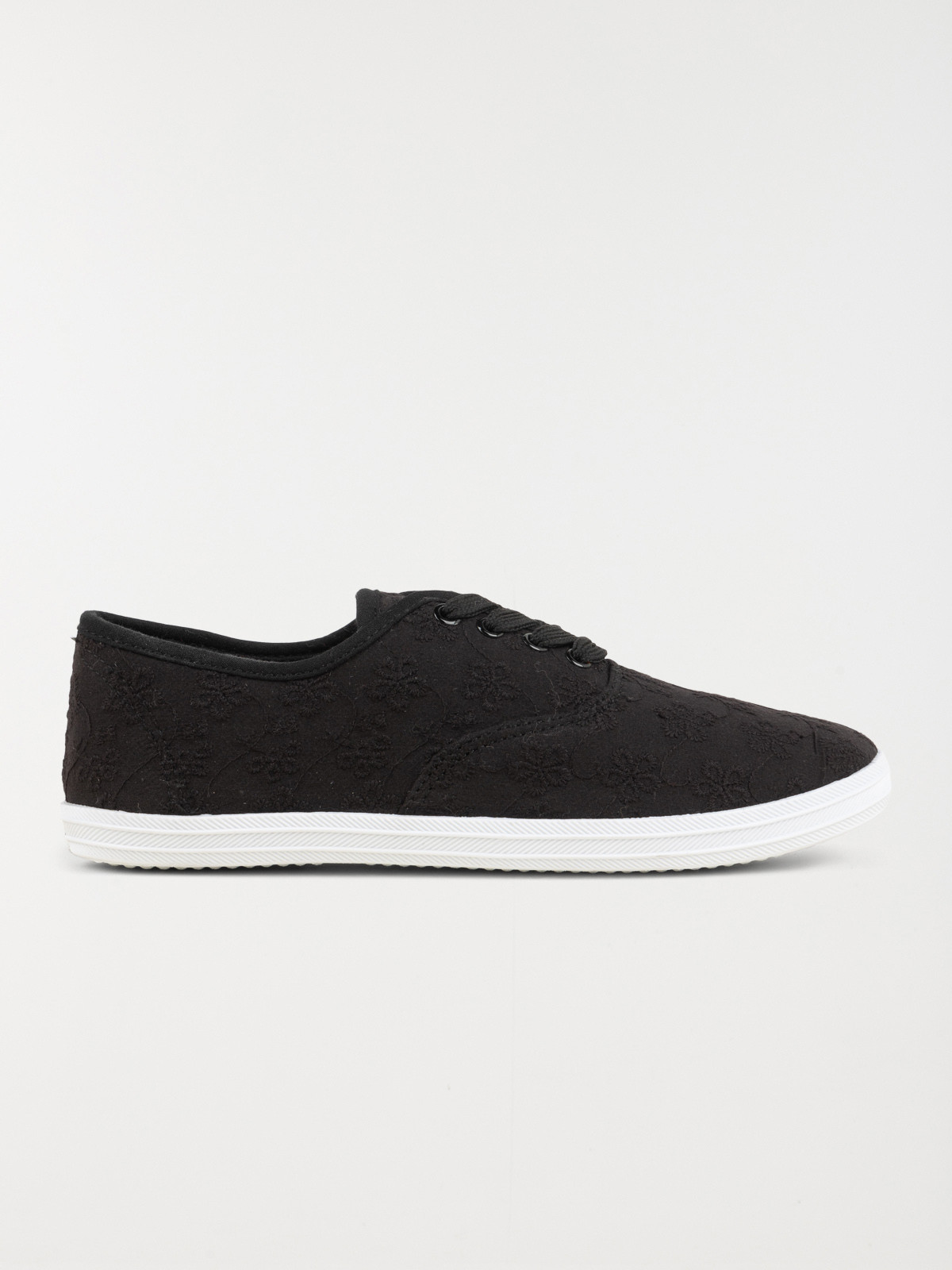 Tennis en toile dentelle noir (37-42)
