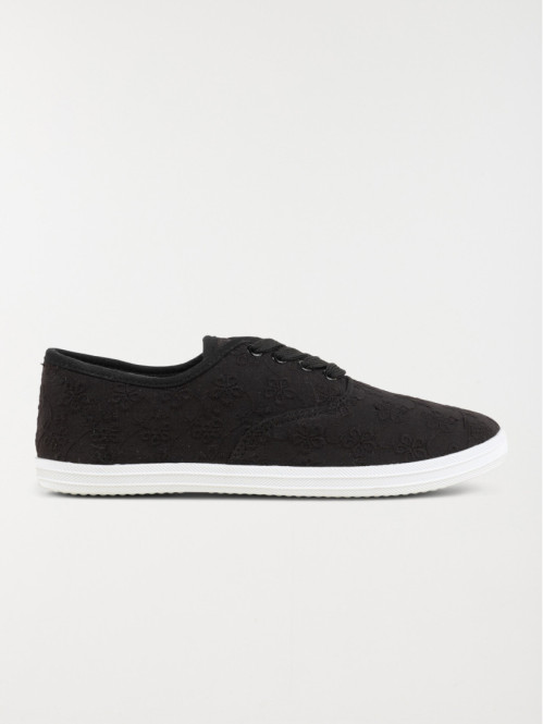 Tennis en toile dentelle noir (37-42)