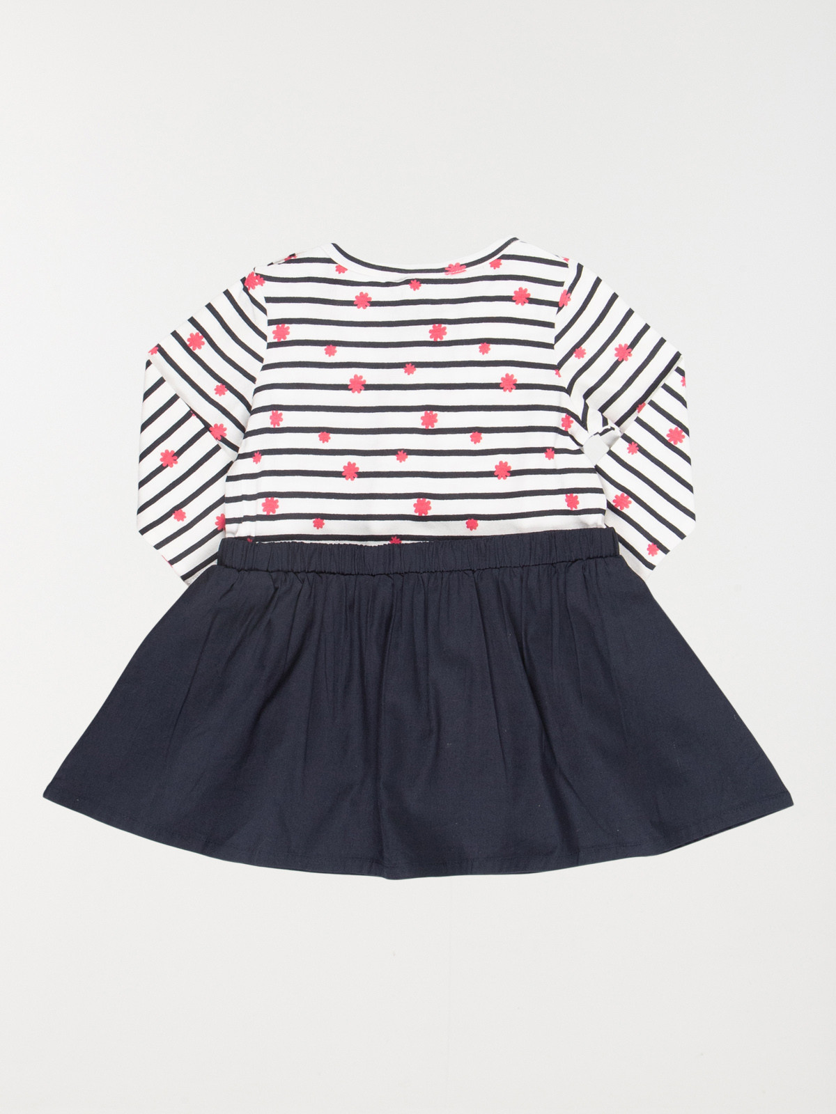 Robe rayée et fleurie fille (3-24M) Robe rayée et fleurie fille (3-24M)