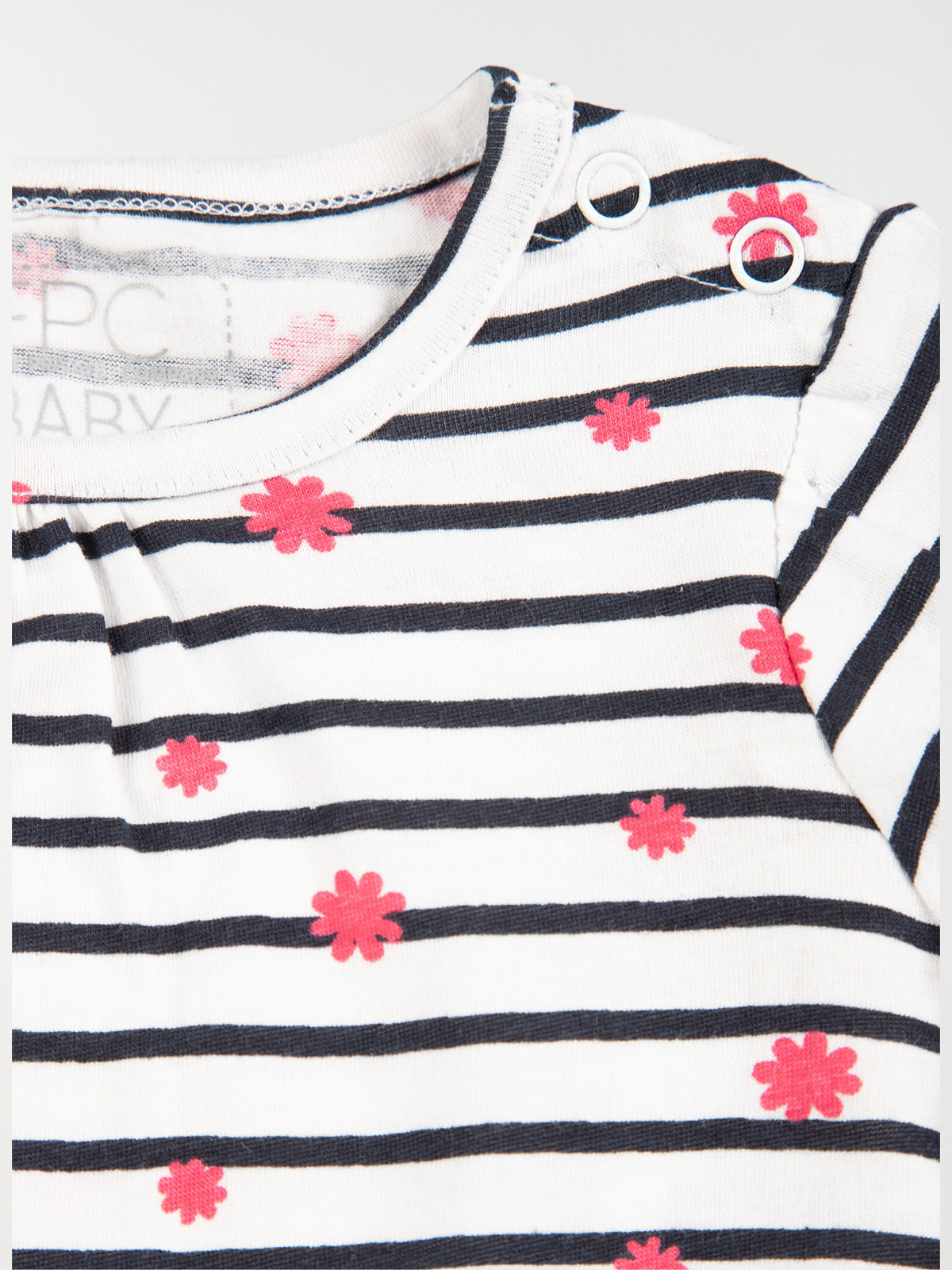 Robe rayée et fleurie fille (3-24M) Robe rayée et fleurie fille (3-24M)