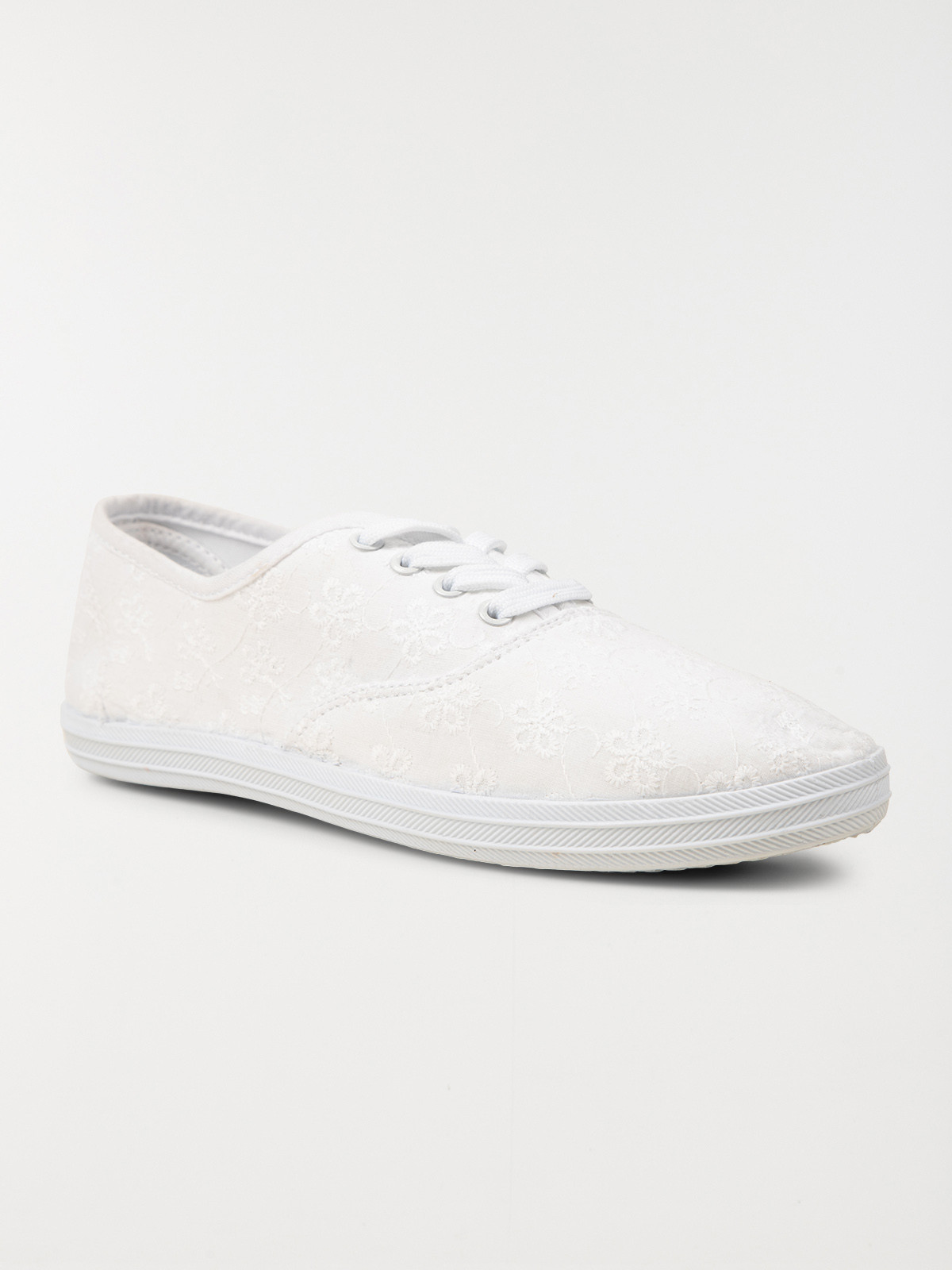 Tennis en toile dentelle blanc (37-42)