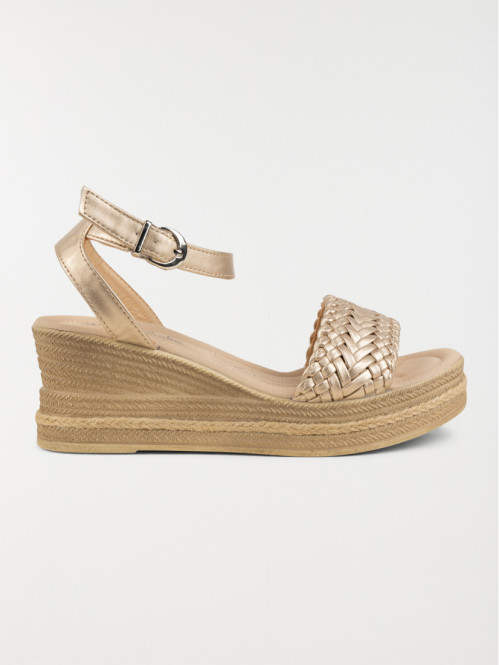 Sandale compensée or femme (36-41)