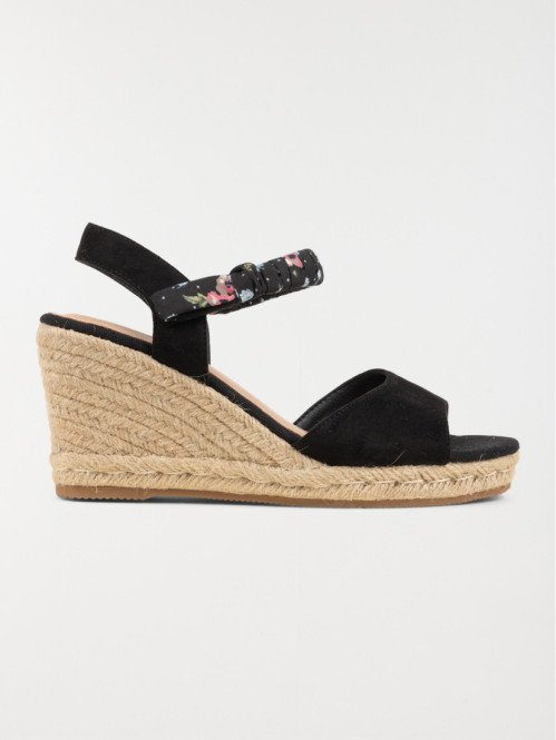 Sandale compensée noire femme (36-41)