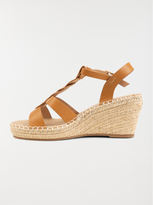 Sandale compensée camel femme (36-41)