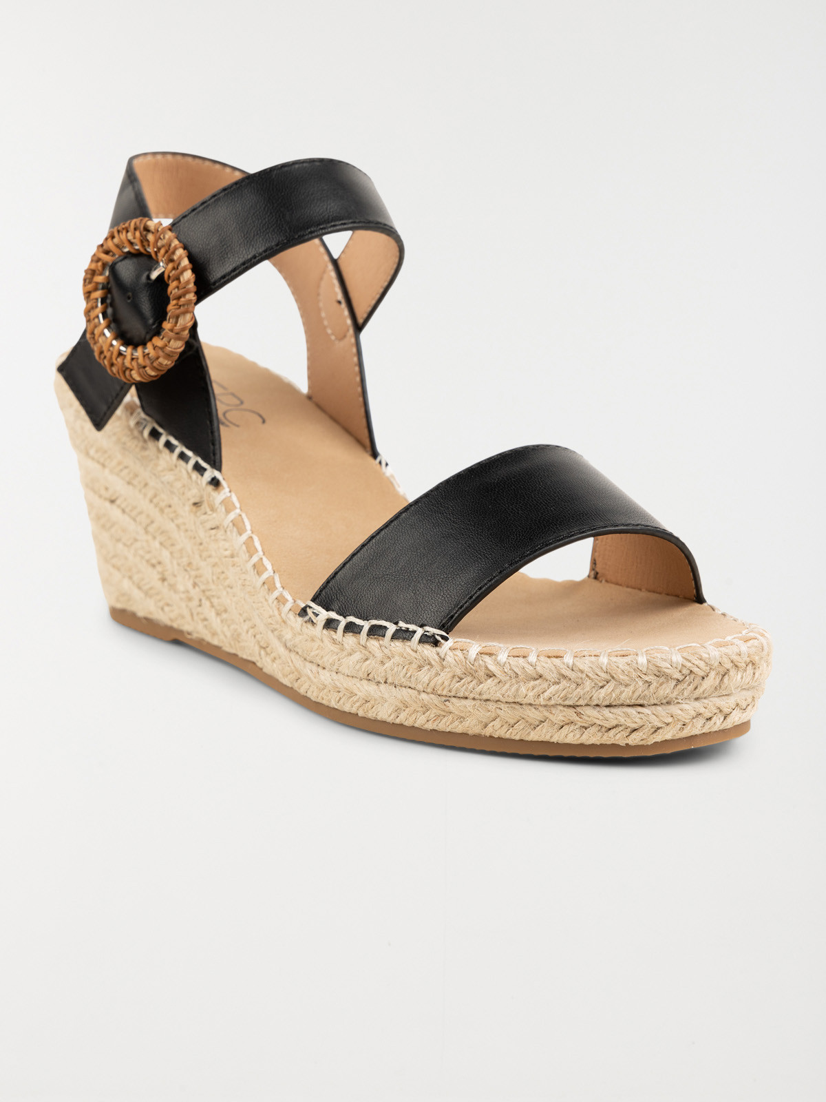 Sandale compensée noire femme (36-41)