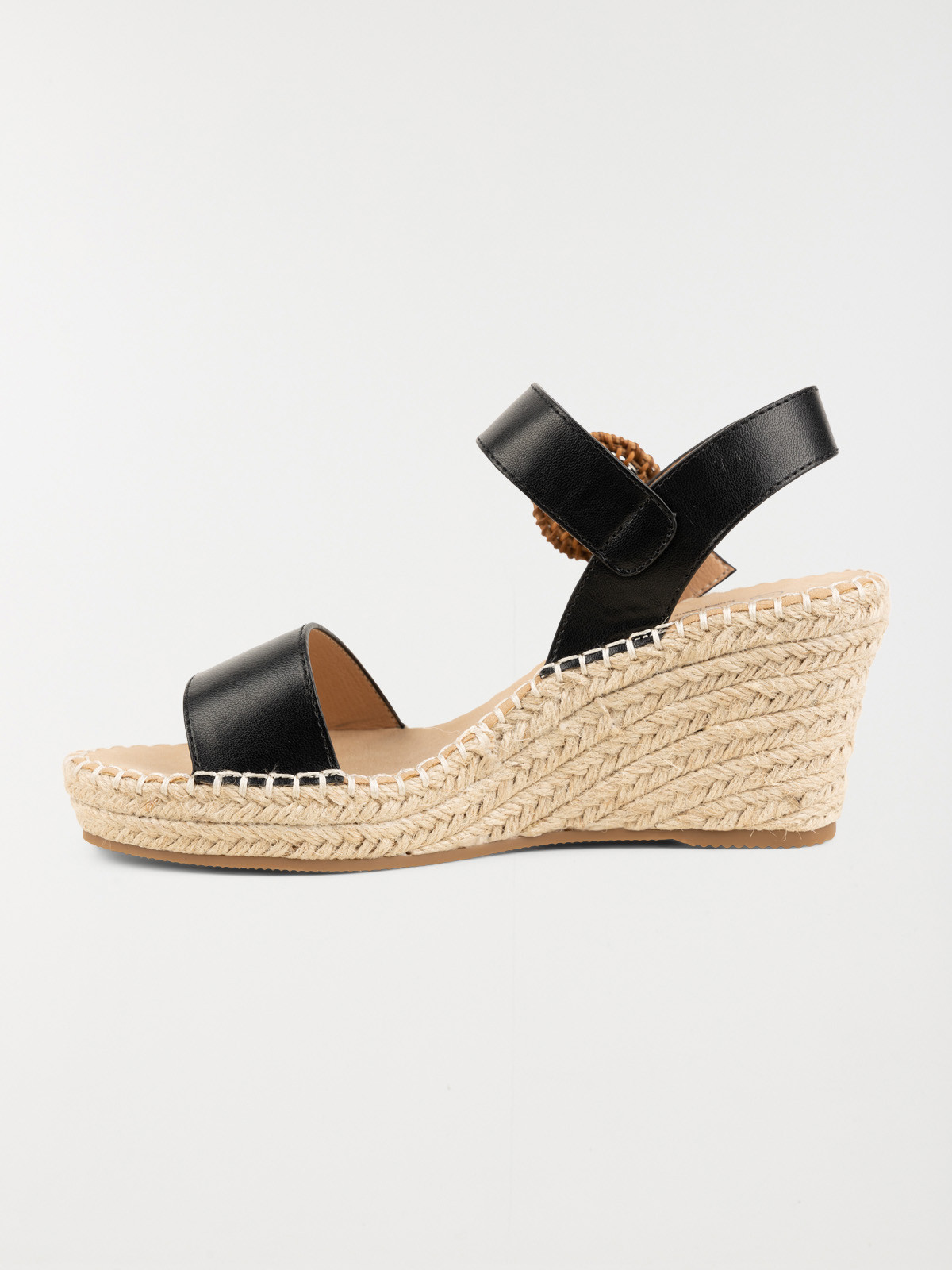 Sandale compensée noire femme (36-41)