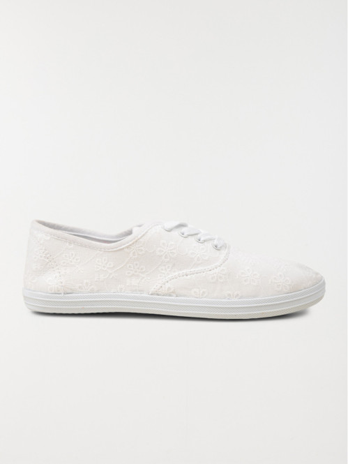 Tennis en toile dentelle blanc (37-42)
