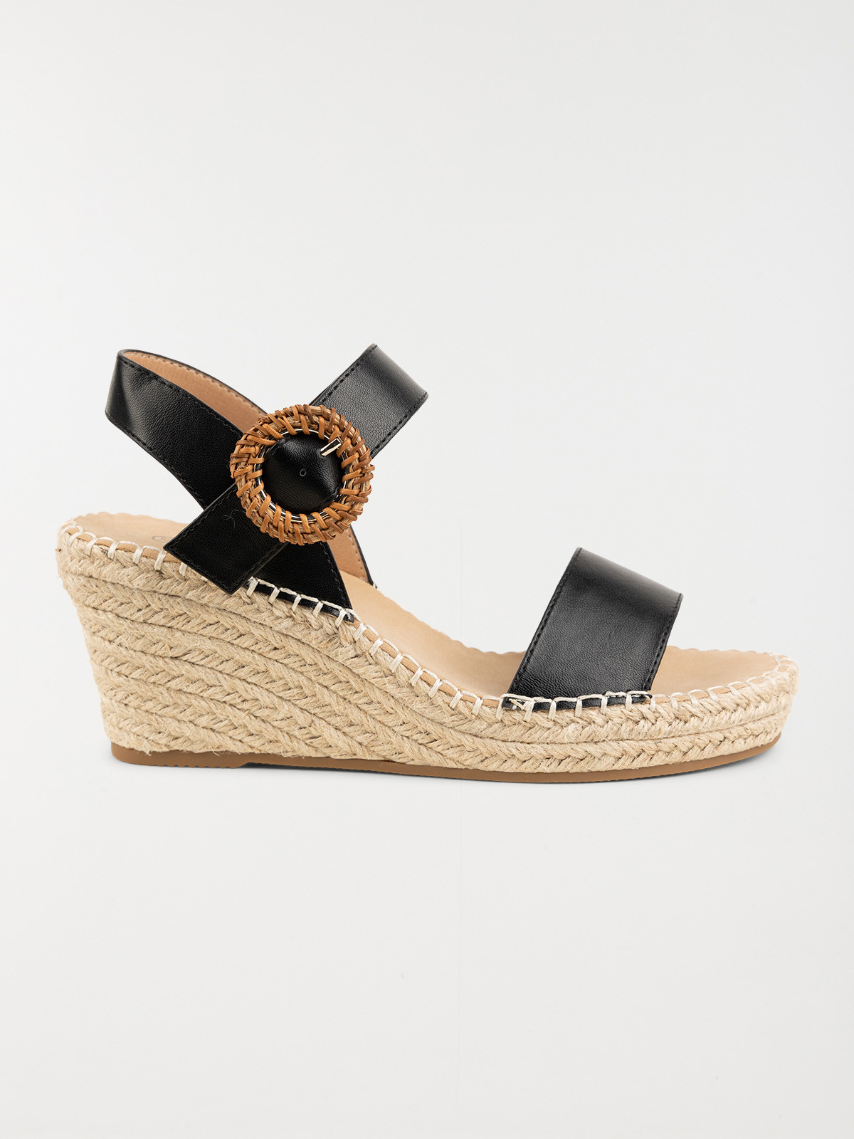 Sandale compensée noire femme (36-41)