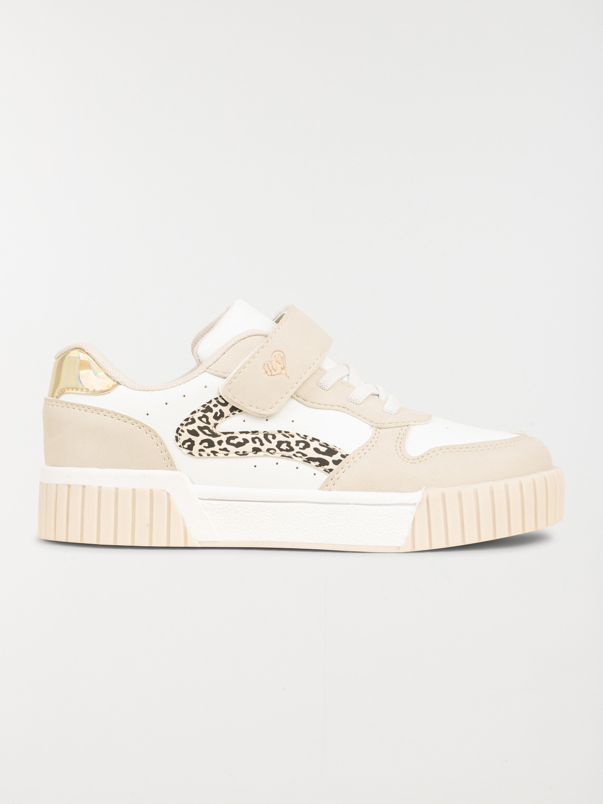 Basket beige léopard fille (31-36)