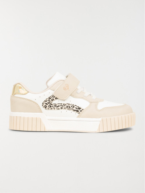 Basket beige léopard fille...