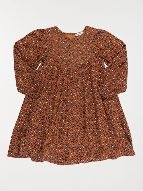 Robe fille motif léopard (3-12A)