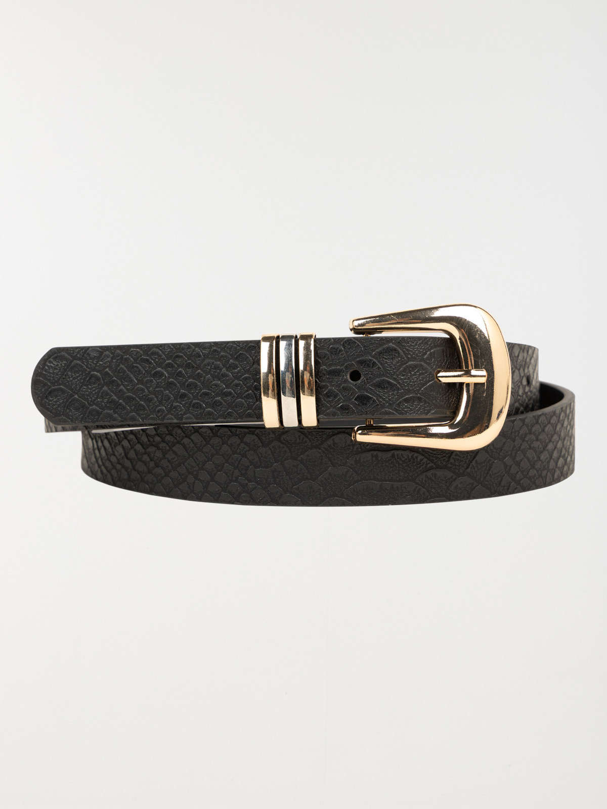 Ceinture anneaux noire femme