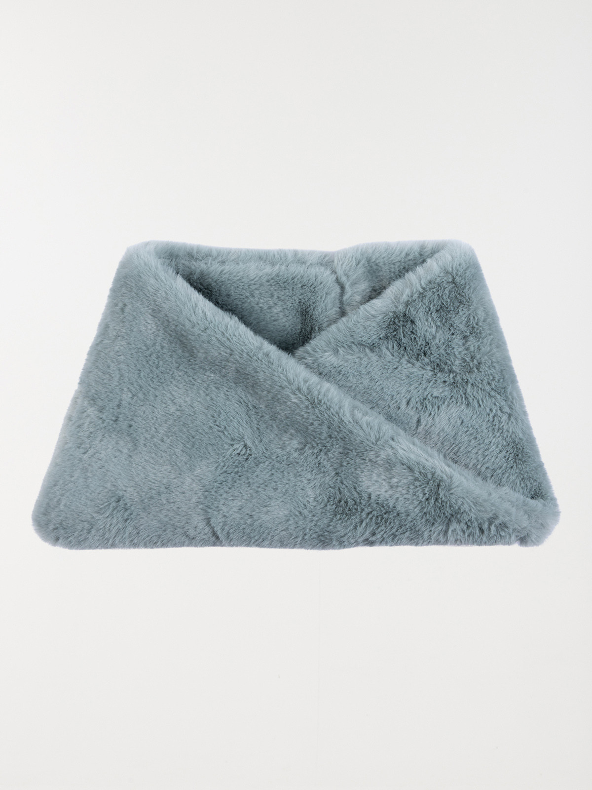 Snood tout doux bleu argenté fille