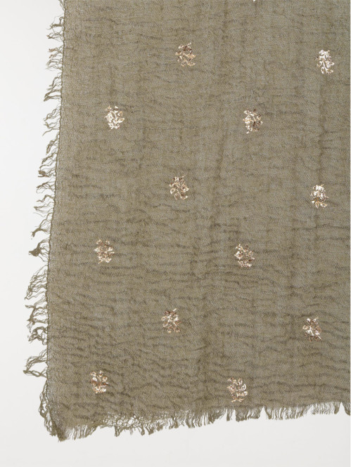  Foulard kaki indien motif...