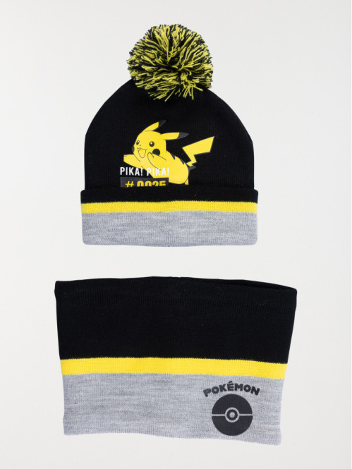 Bonnet et snood Pokémon garçon