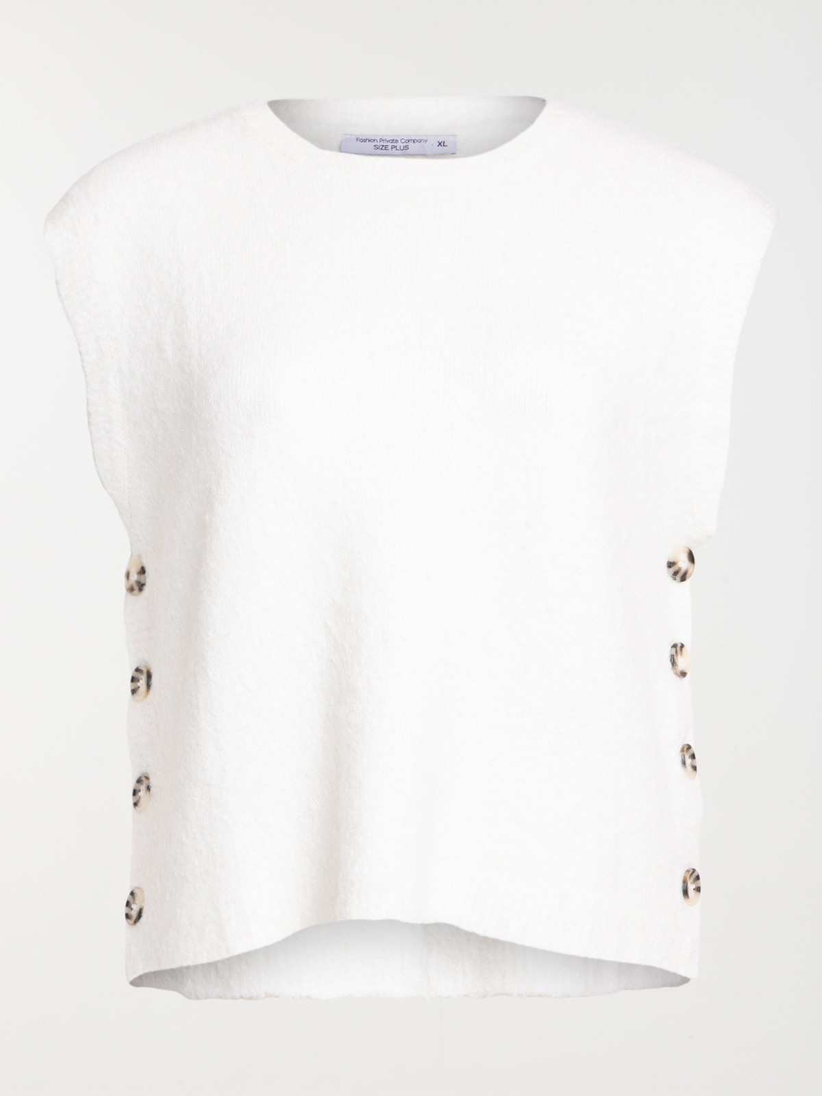 Pull sans manches grande taille femme