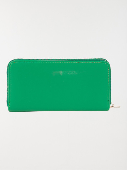 Portefeuille zippé uni femme Portefeuille zippé uni femme