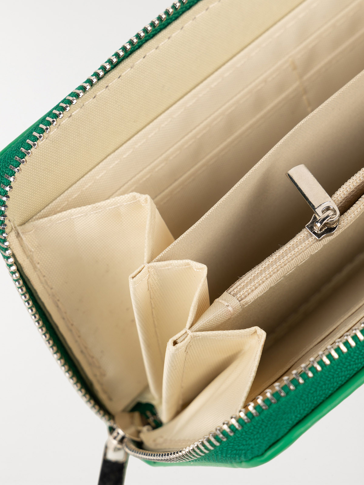 Portefeuille zippé uni femme Portefeuille zippé uni femme