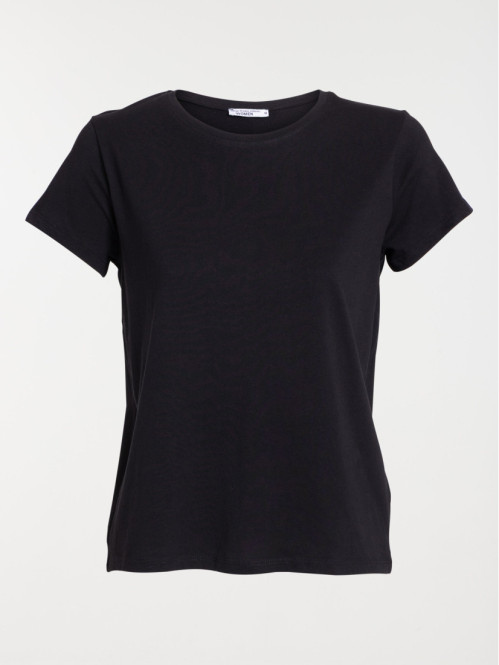 T-shirt manches courtes noir femme