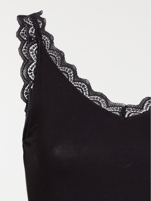 Débardeur col V dentelle...